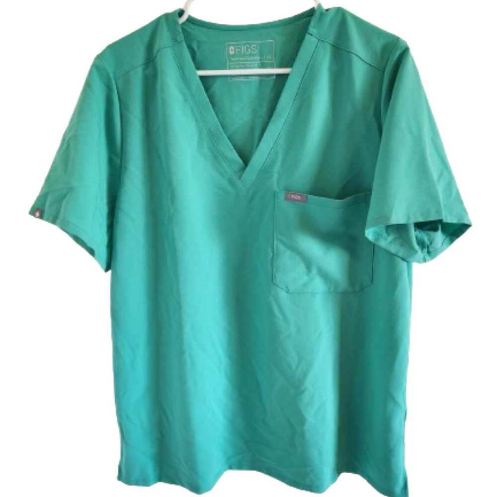 Figs Technical Collection Scrub Top Women’s Turquoise Size XL